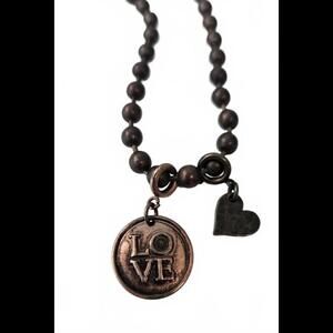 Charming 'LOVE' Necklace with Heart Pendant‎